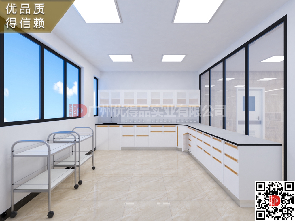 医院钢制一体化处置柜 医院医生工作台柜 厂家供货定制